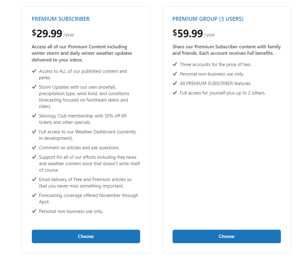 There are now only paid subscription options for new subscribers.