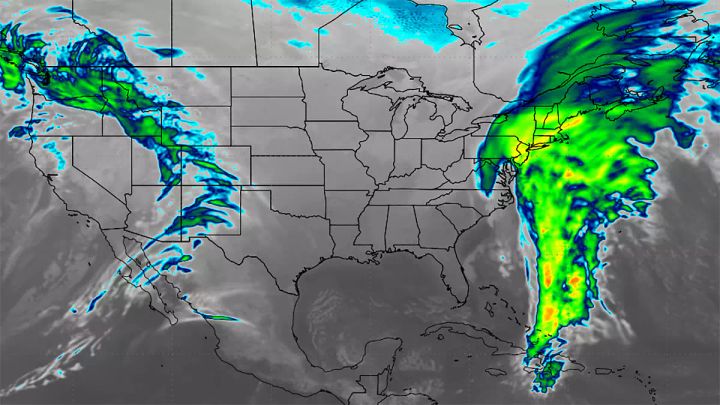 Simulated IR view of the storm on Monday from the 0z ECMWF.