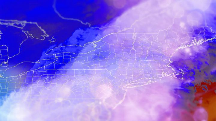 Artistic rendering of GOES-East satellite imagery.