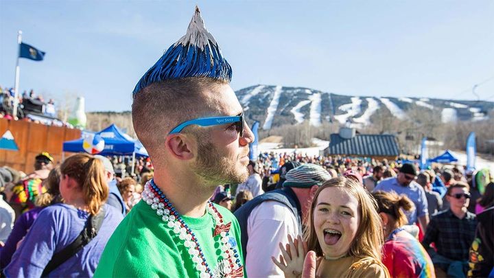 Reggae Fest this weekend at Sugarloaf is the biggest spring ski party in the Northeast.  📷 Sugarloaf