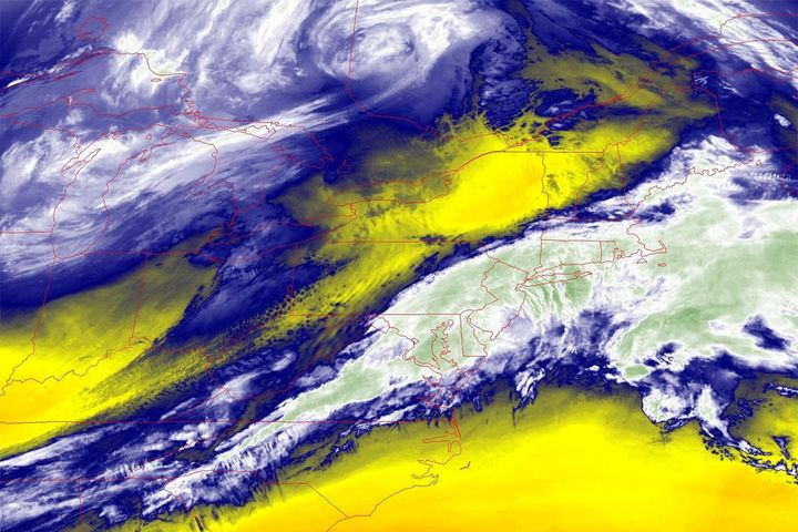 That spinny thing up in Quebec will be our snow maker on Wednesday.