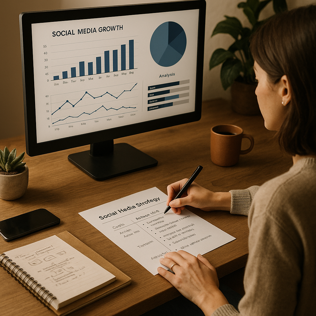 Illustration of Windows 11 PC with Xbox features and social media icons