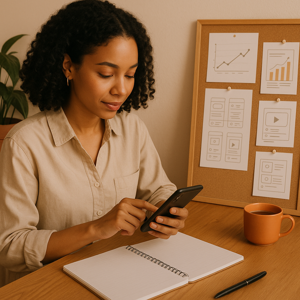 People engaging with Instagram on mobile showing trends