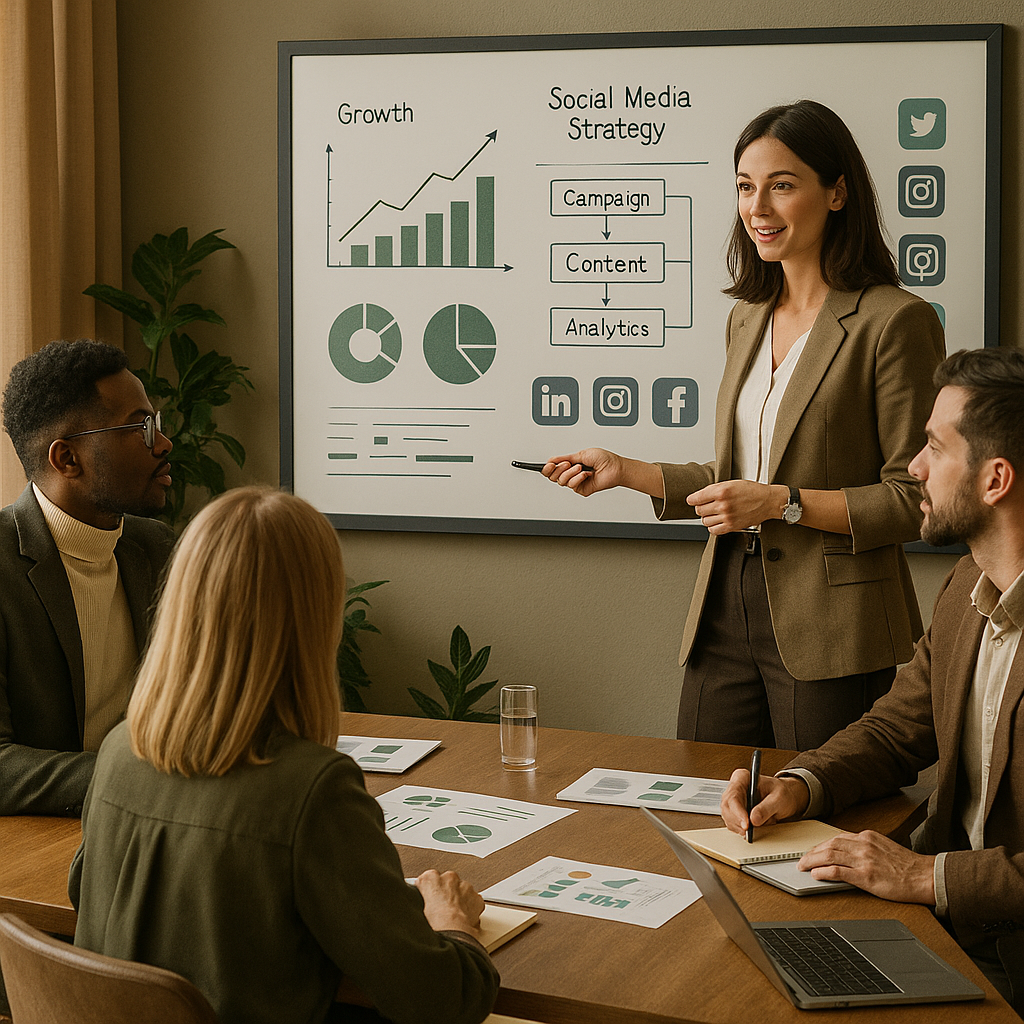 2026 için içerik takvimi, analizler ve gönderi planlaması gösteren sosyal medya planlama araçları paneli