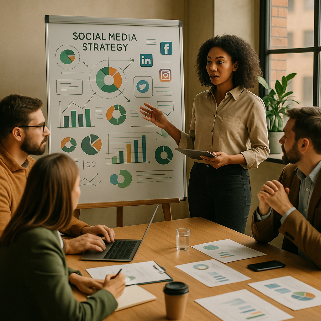 Équipe analysant les commentaires, mentions et messages sur les réseaux sociaux pour gérer les interactions