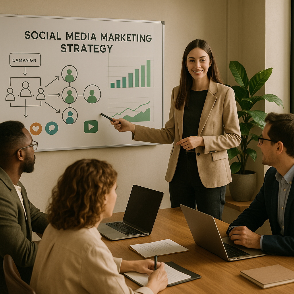 Team reviewing social media comments, mentions, and messages to manage audience interactions