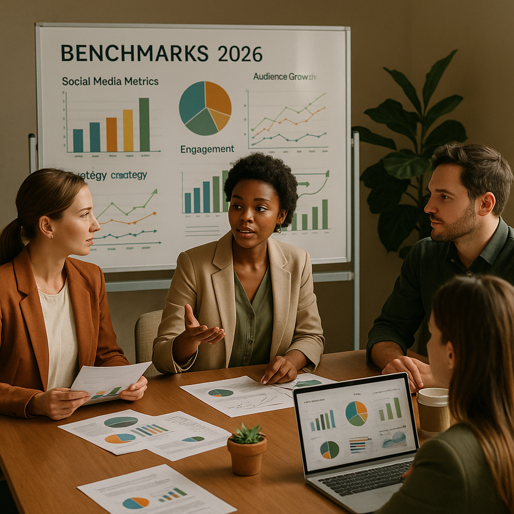 Personas interactuando con un panel de analítica de redes sociales