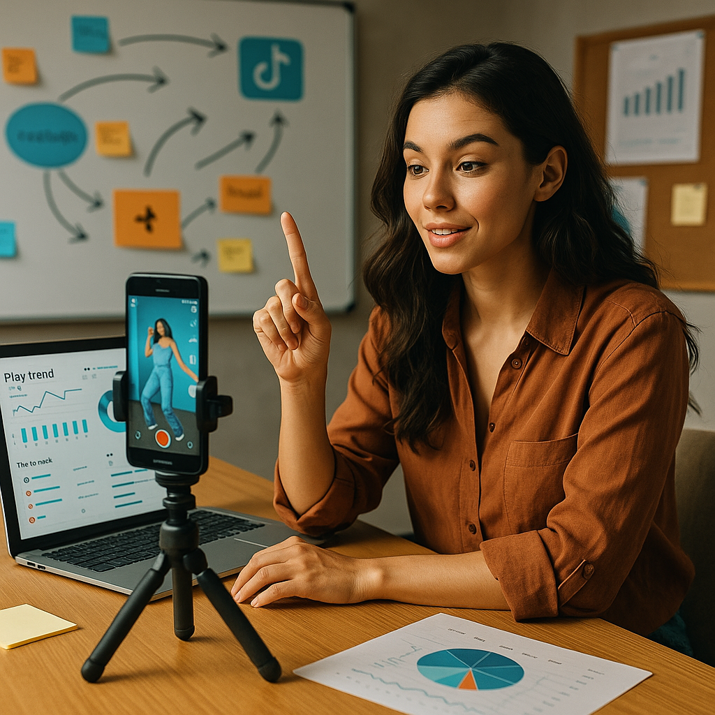 Grafico dei trend TikTok australiani con onde sonore e brani in tendenza della settimana