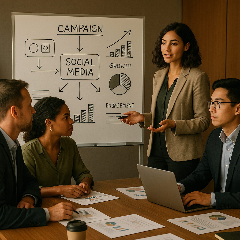 Illustrazione di uno smartphone e icone social che rappresentano una disputa di brand sui post online in India