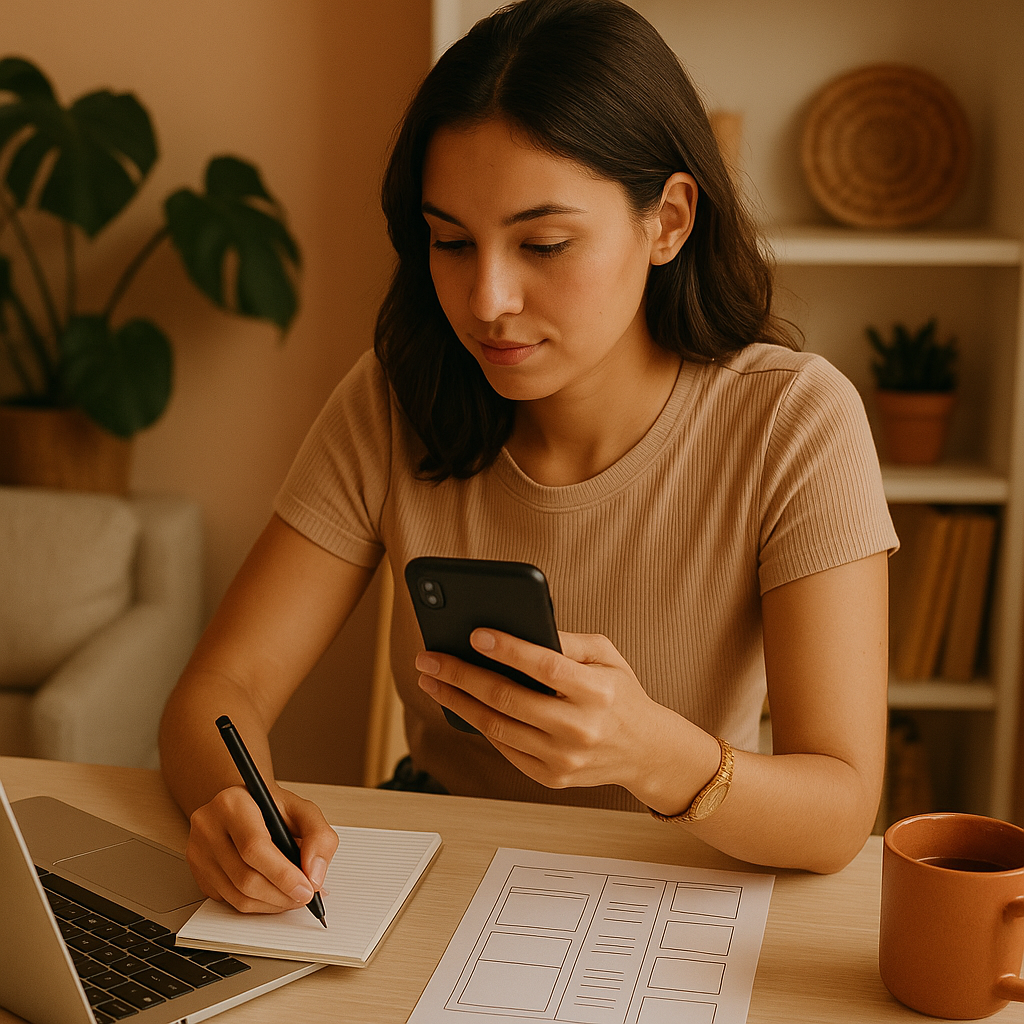 Creator che analizza strategie di monetizzazione Instagram su laptop e smartphone nel 2026