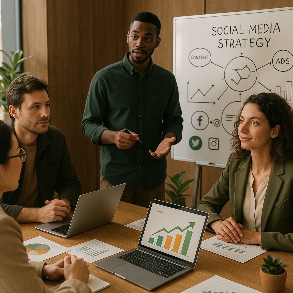 Workflow de création et médias générés par IA pour une strategie marketing reseaux sociaux en 2026