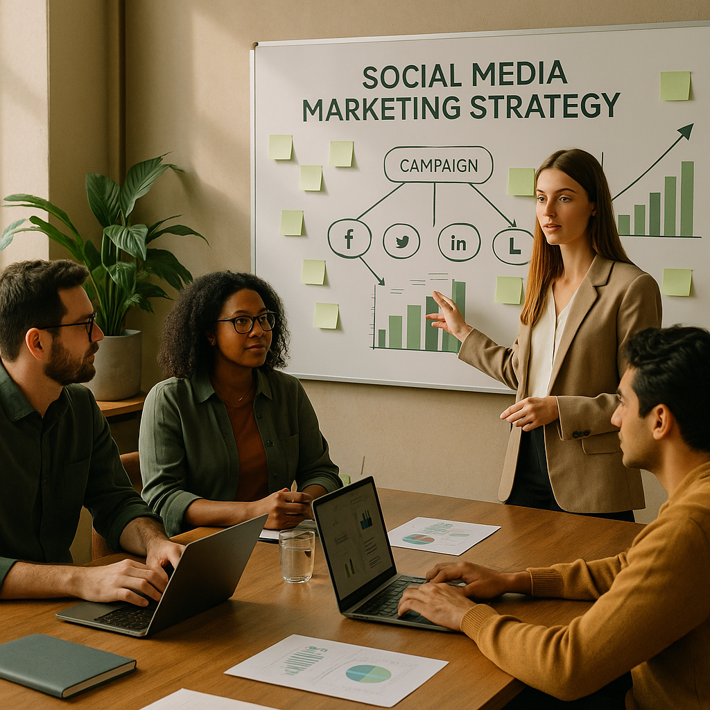 E-Mail-Marketing-Dashboard mit Kampagnenanalysen, Automationsflüssen und Empfängerlisten auf einem modernen Arbeitsplatzbildschirm.