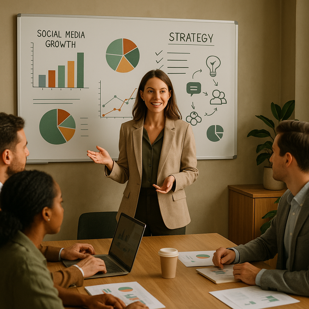 Painel de estatísticas de redes sociais na Austrália e conceito de estratégia de marketing para 2026