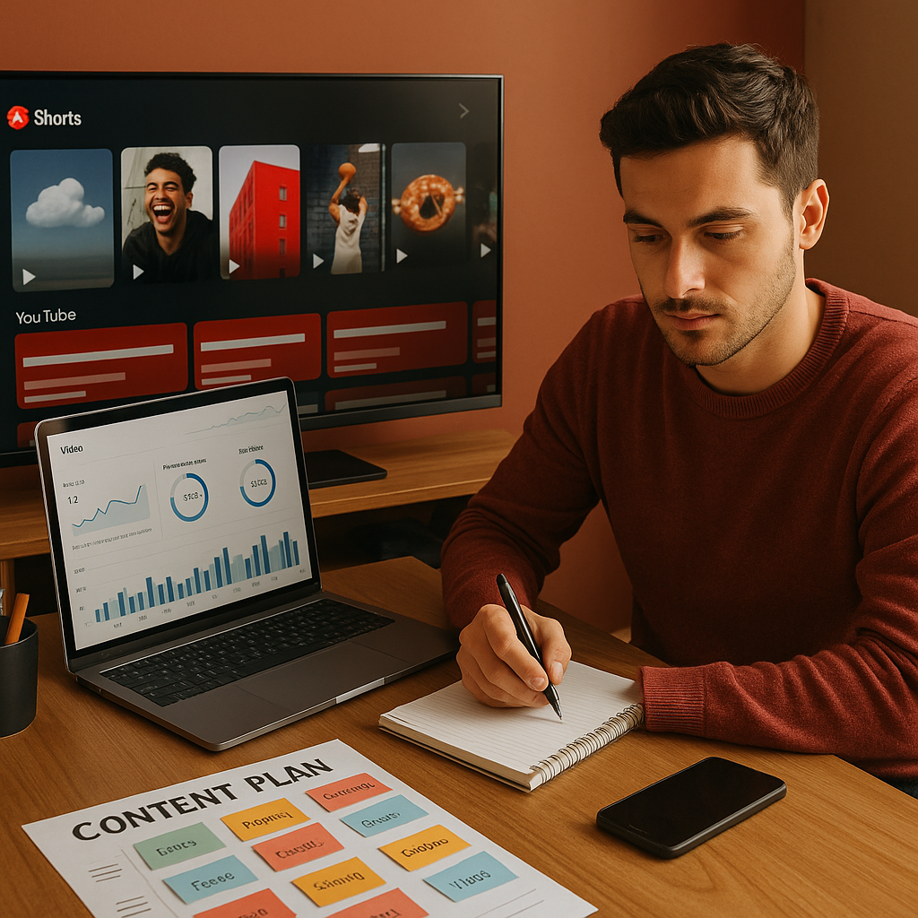 Schermata di Google TV con una sezione YouTube Shorts evidenziata