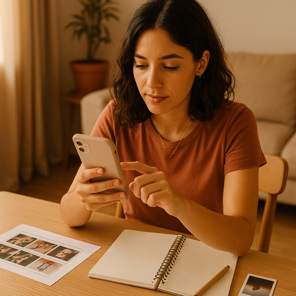 Concetto di interfaccia Instagram con condivisione di foto che scompaiono per il test Instants