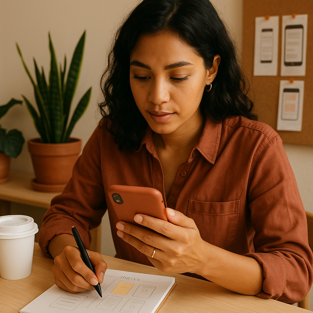 Interface conceitual do app Instagram mostrando compartilhamento de fotos que desaparecem e métricas de engajamento de criadores
