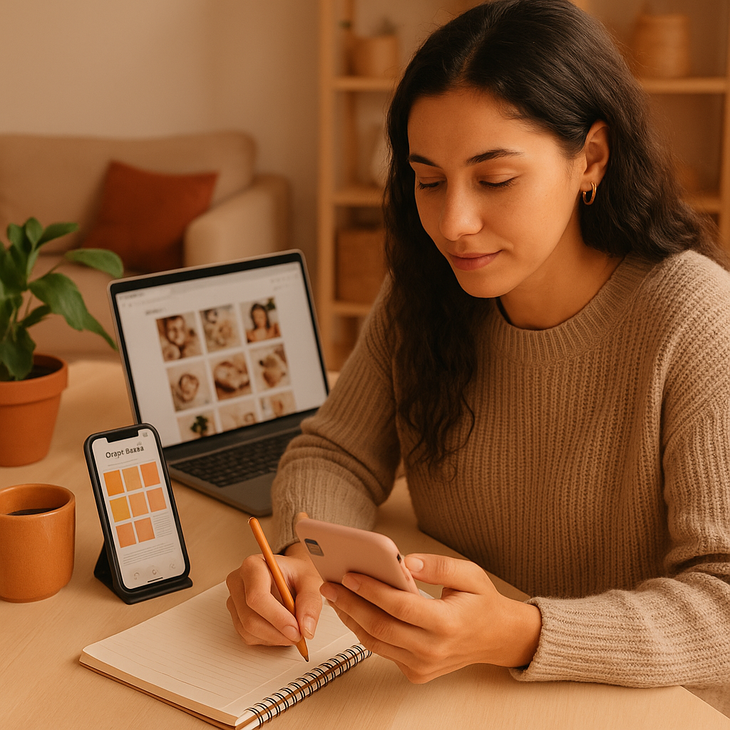 Concept d’interface Instagram pour l’app Instants avec partage de photos éphémères