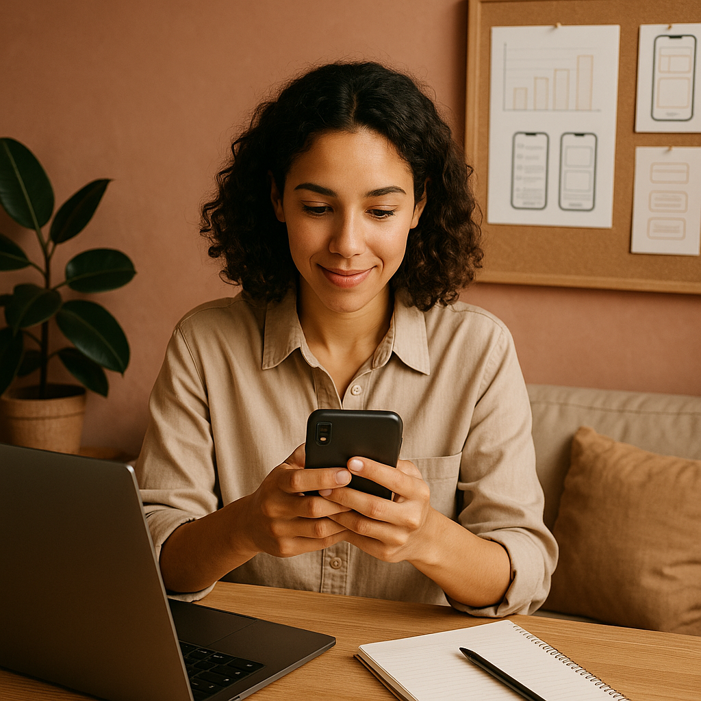 Threads Live Chats auf einem Smartphone-Bildschirm mit einer Social-Media-Analyse im Hintergrund