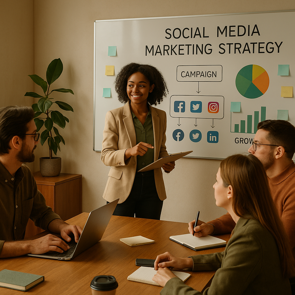 Young adults engaging with smartphones on social media in 2026