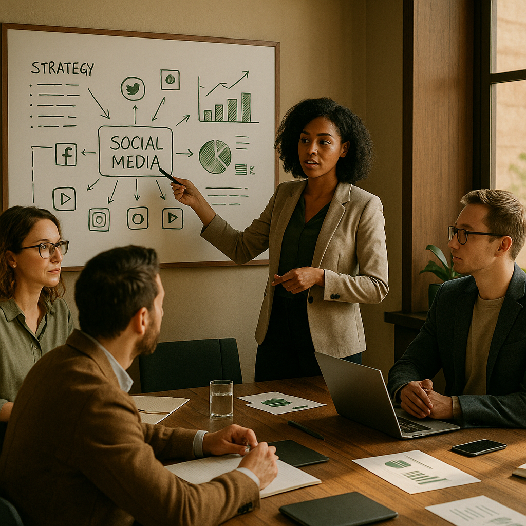 Illustration of a smartphone and social media icons representing a brand dispute over online posts in India