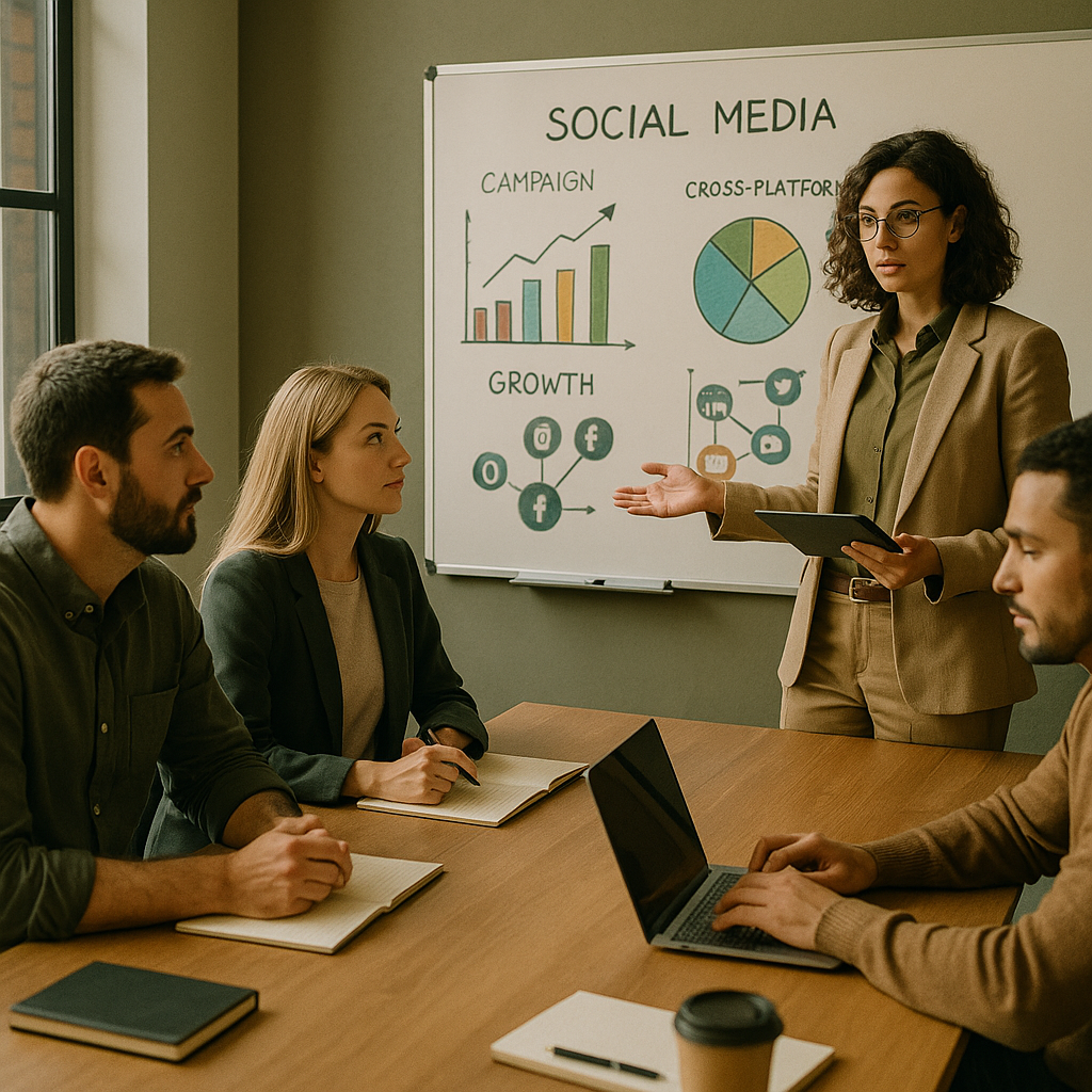 Crianças usando aplicativos de redes sociais em um smartphone, com símbolos de restrição etária e políticas ao fundo