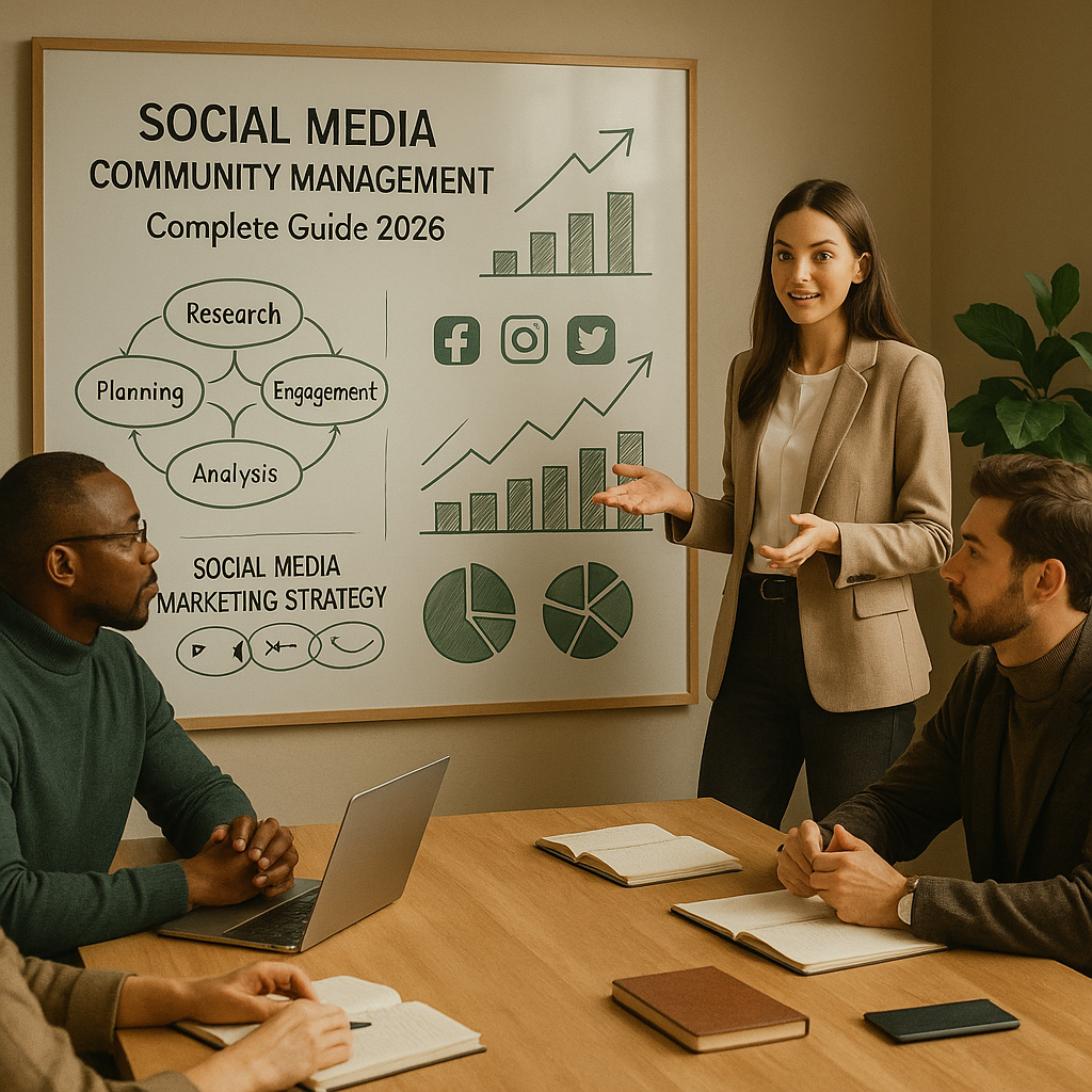 Team managing social media community messages and engagement across platforms