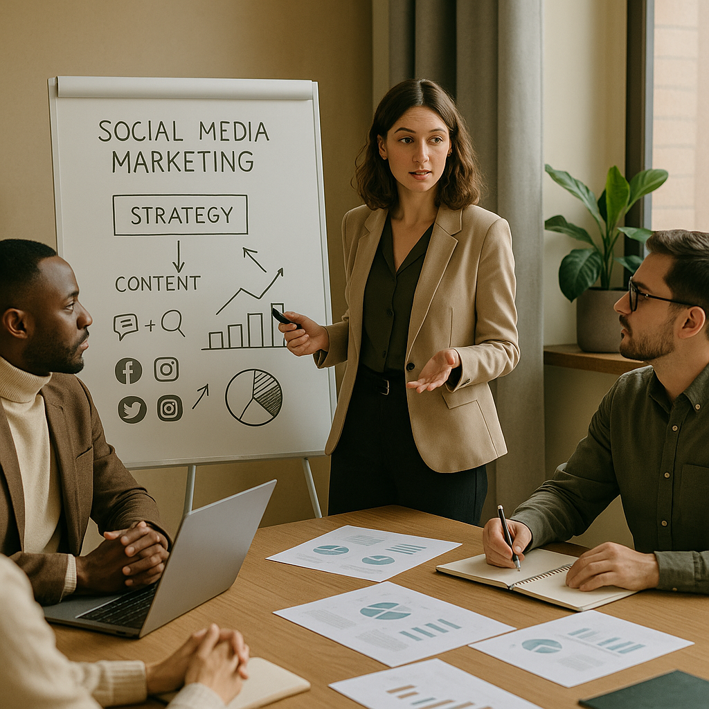 Illustratie van socialmediapictogrammen met beleids- en leeftijdsbeperkingssymbolen