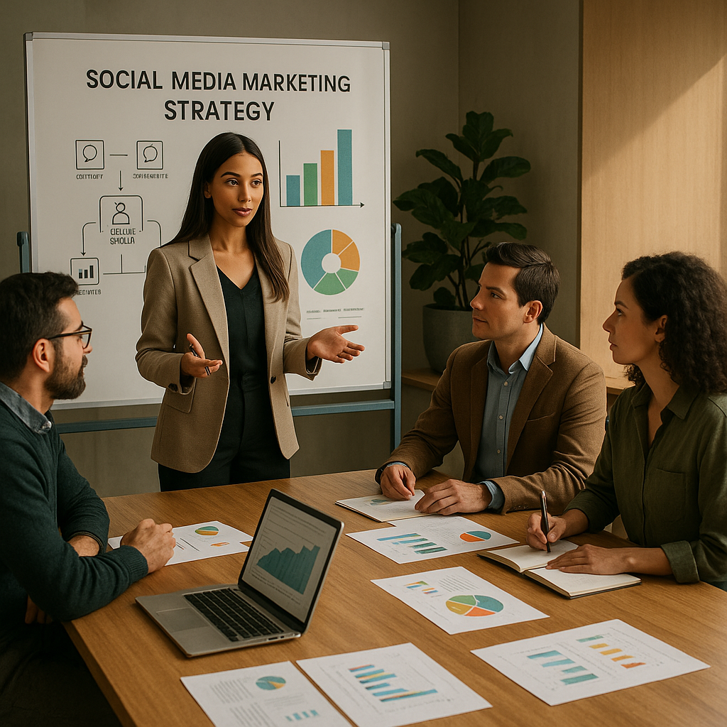 Illustration of an AI-driven social media app designed to reduce doomscrolling and improve user well-being