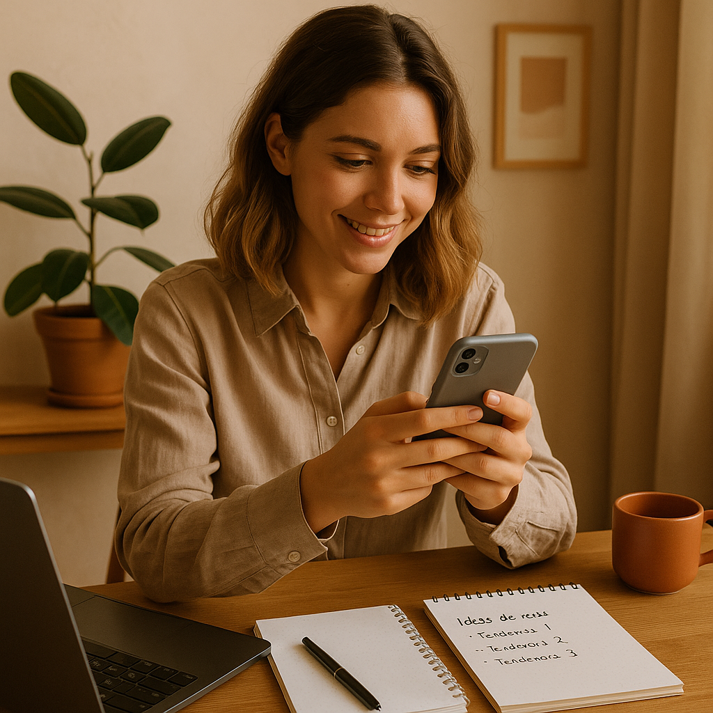 Creador editando un Reel de Instagram con ideas de audio en tendencia en la pantalla del móvil