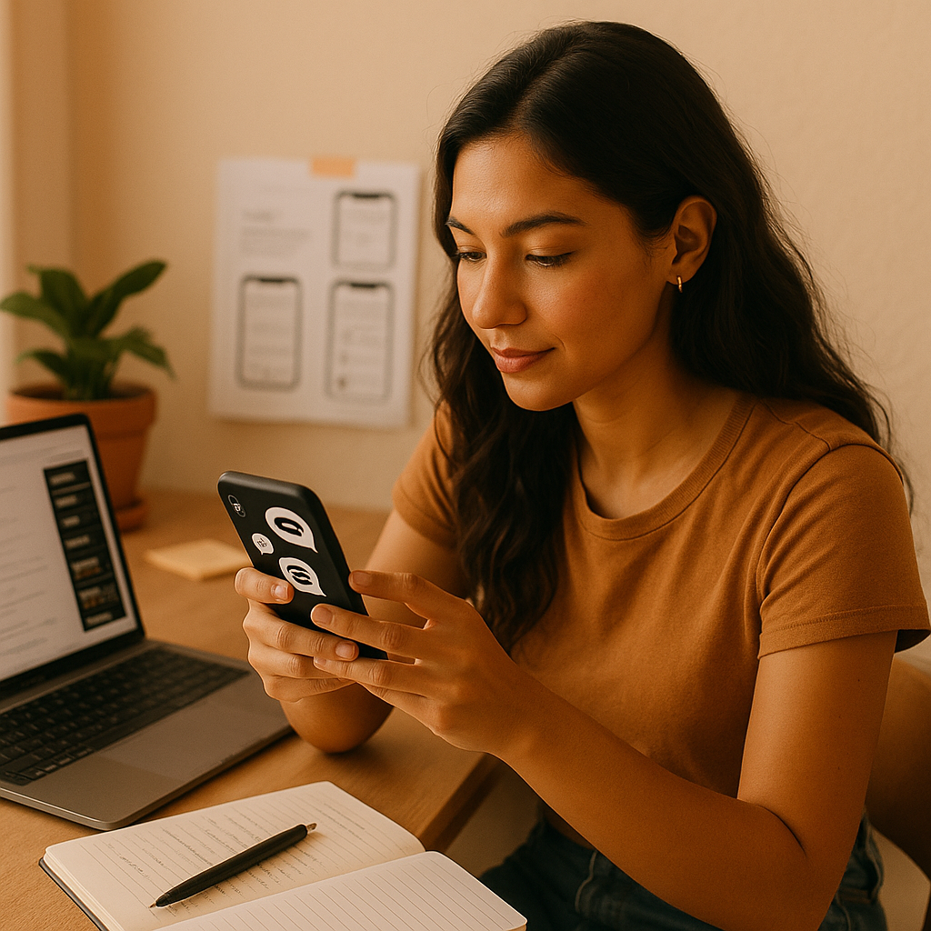 Concept de Threads Live Chats montrant une conversation en temps réel autour d’un grand moment social.