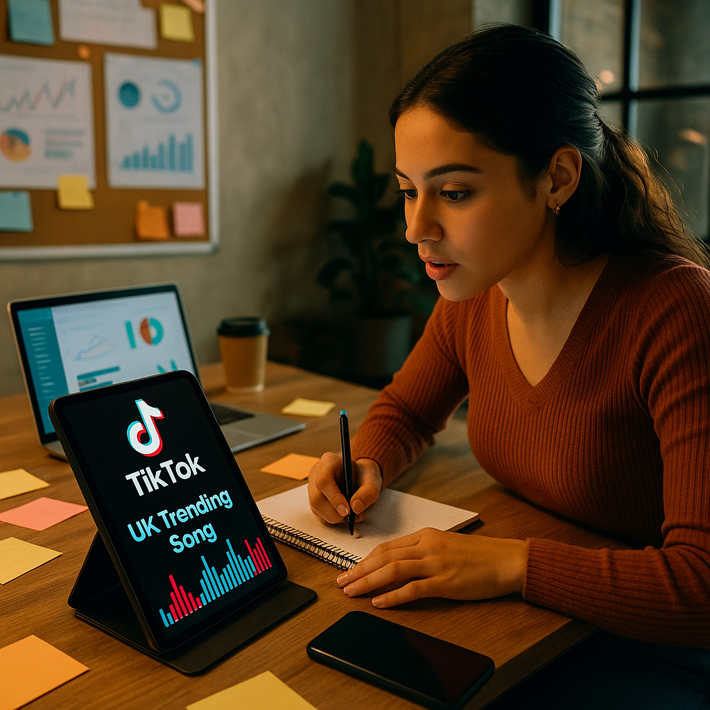 Maker plant TikTok-video’s rond trending UK-liedjes in een contentkalender