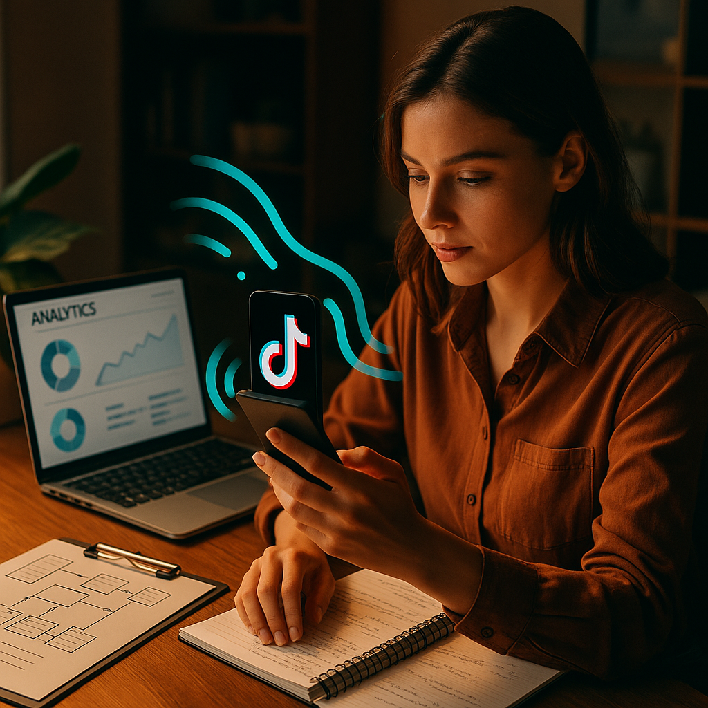 Maker analyseert trending UK TikTok-nummers en prestatiegegevens voor een TikTok-groeistrategie