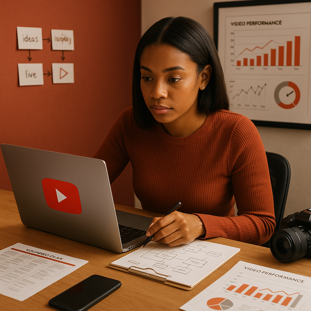 Interface conceitual do YouTube mostrando detecção de semelhança por IA e proteção da identidade do criador.