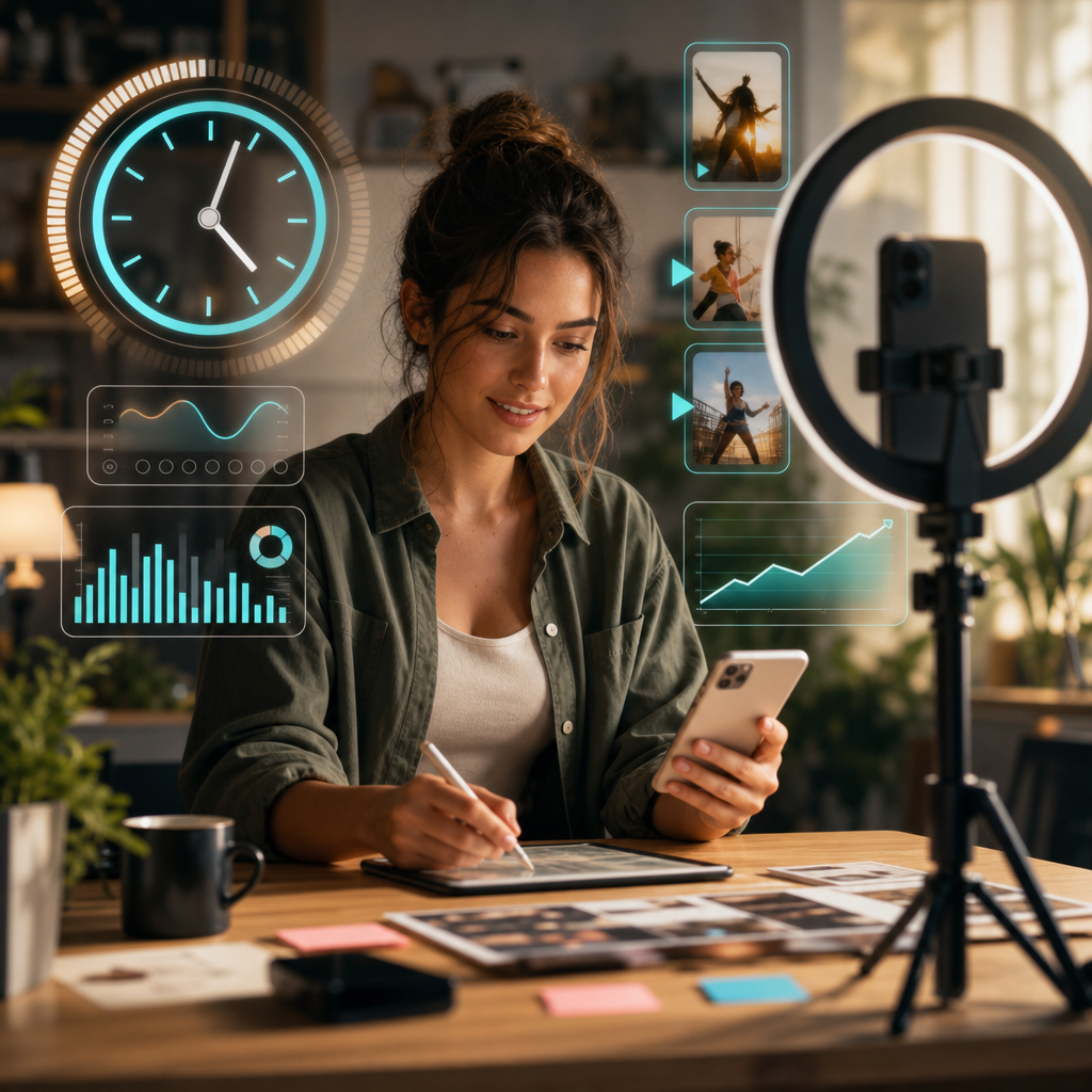 TikTok-Analyse-Timeline mit den besten Posting-Fenstern 2026