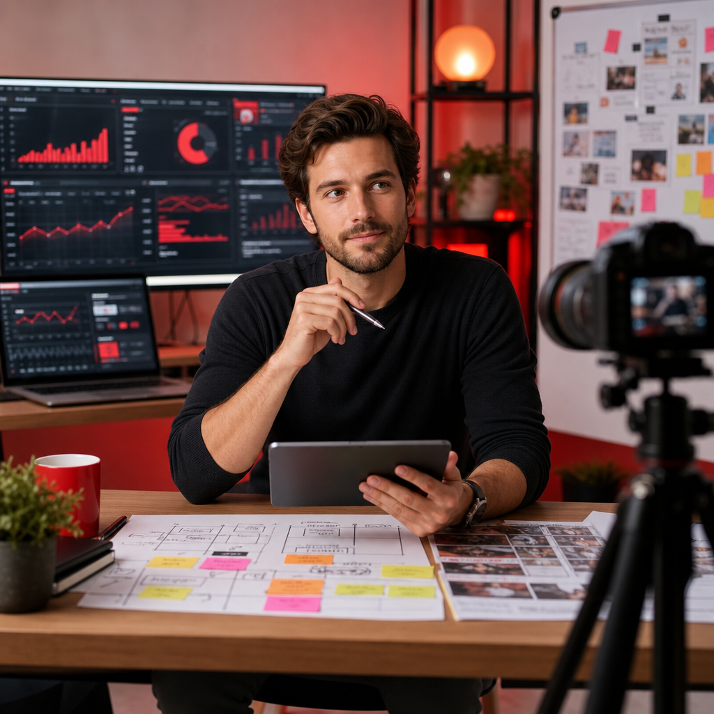 YouTube-analysetool met grafieken voor abonnementsgroei en creatorstatistieken
