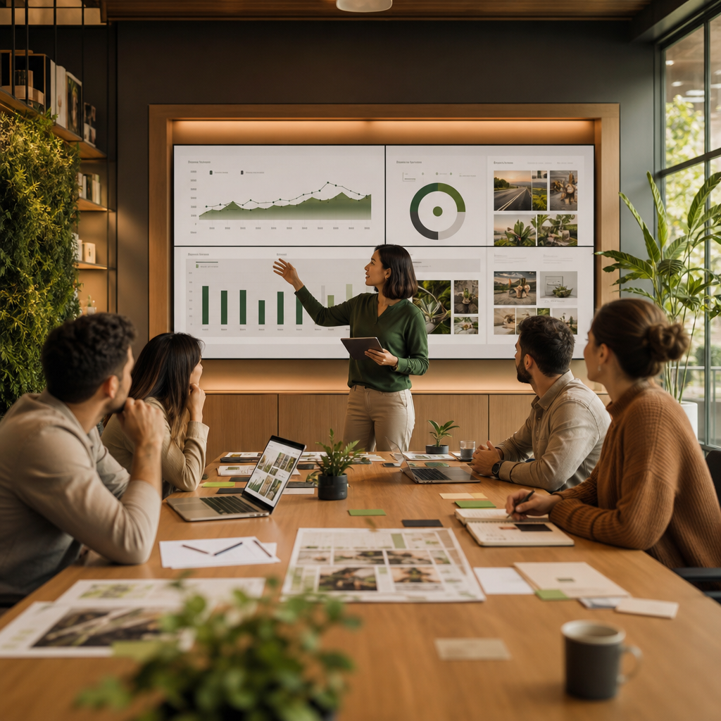 Visão de dashboard com relatórios mais rápidos, automação de workflows e operações de redes sociais para empresas em 2026