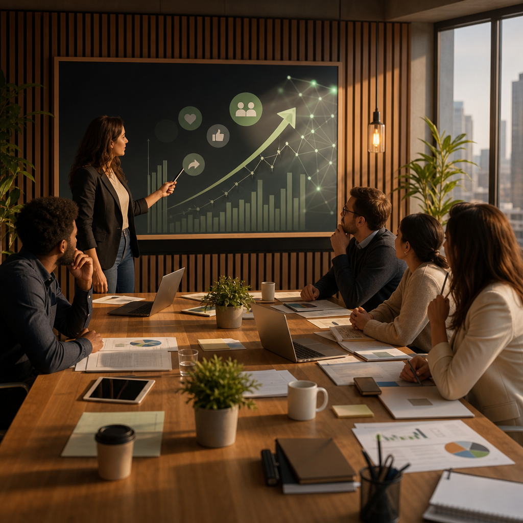 Redactionele illustratie van Meta’s nederlaag in de rechtbank en de impact op social media marketingstrategieplanning