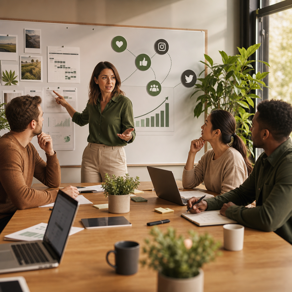 Dashboardweergave van social media management tools voor planning, publicatie en rapportage