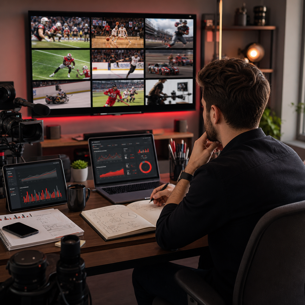 YouTube TV interface showing customizable multiview viewing options on a television screen