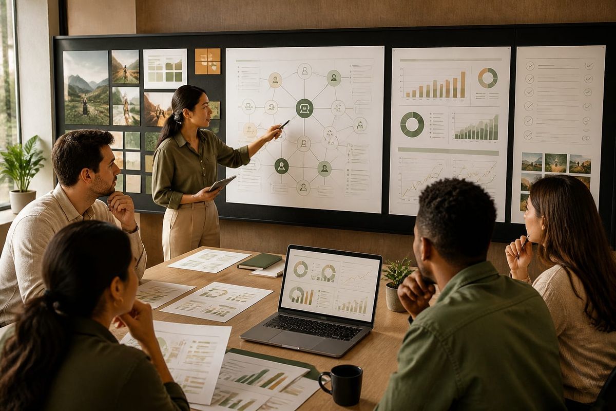just standard here built AI search briefing workspace with query map, ads dashboard, and source checklist