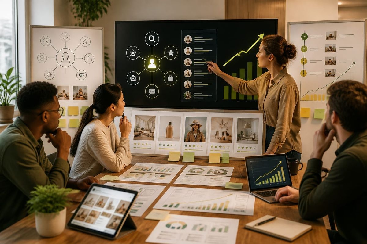 recommendations lift brand traffic marketers AI search briefing workspace with query map, ads dashboard, and source checklist