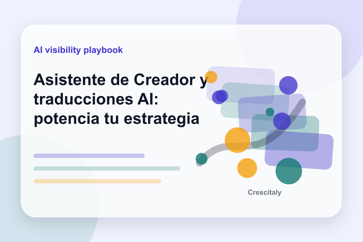 Pantalla de móvil mostrando el Asistente de Creador de Facebook con opciones de traducción AI