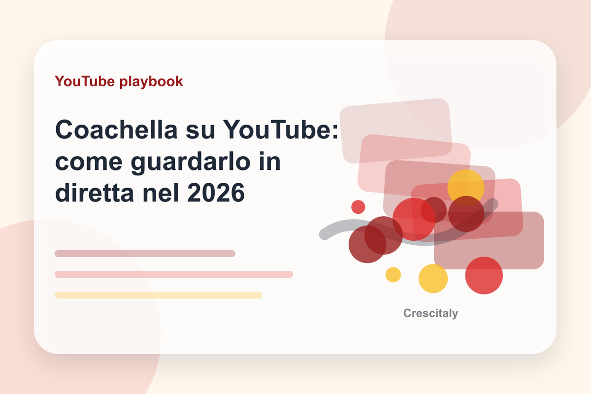 Palco di Coachella con visualizzazione del livestream su YouTube da smartphone