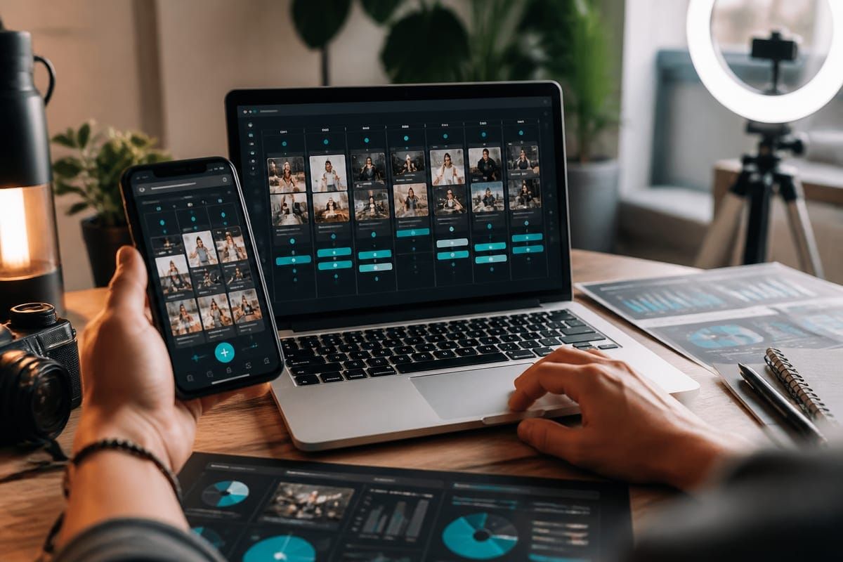 Workflow di programmazione TikTok su mobile e desktop