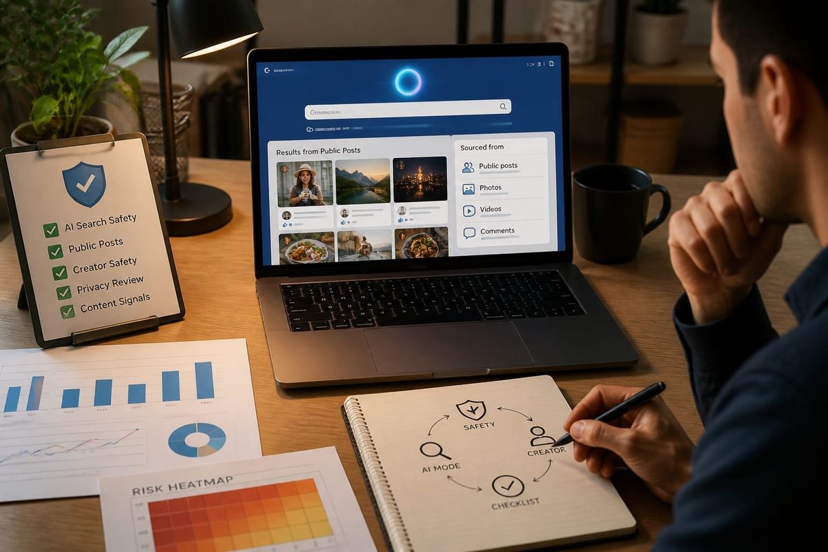 Facebook AI Mode search displaying results sourced from public posts