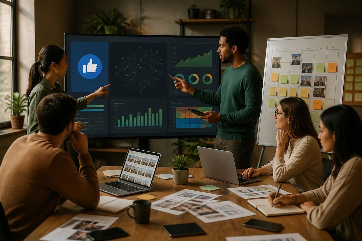 facebook algorithm june update reach audience reach dashboard with post calendar and distribution planning board