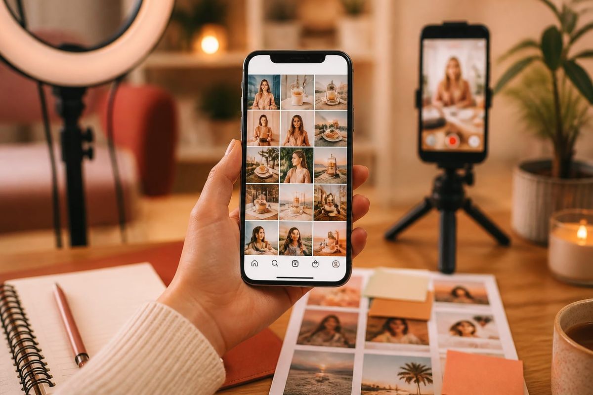 instagram rozszerzenie your algorithm zmienia audience reach dashboard with post calendar and distribution planning board