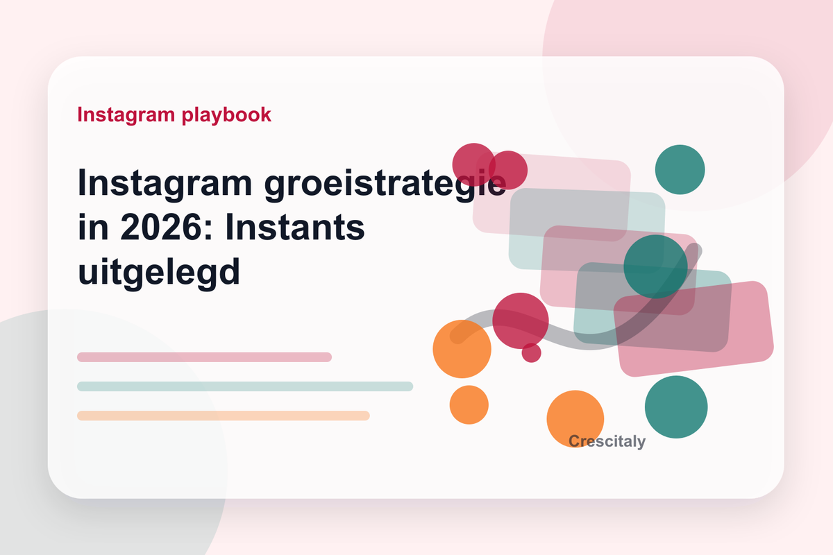 Concept van de Instagram-app met de Instants-functie en tools voor creatorcontent