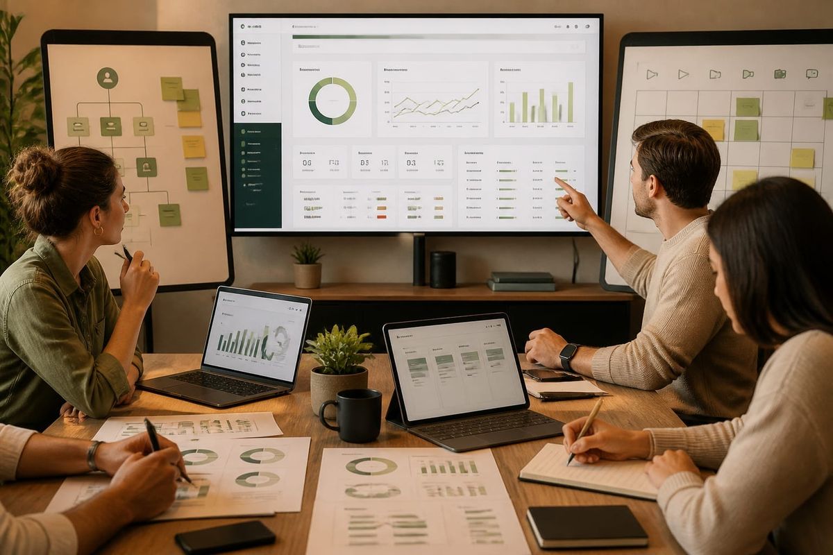 Dashboard view of Metricool ad campaign manager showing KPIs and reports