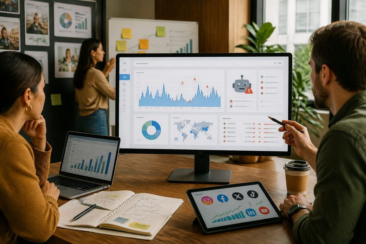 Dashboard view of Microsoft Clarity highlighting bot traffic flags and analytics for marketers